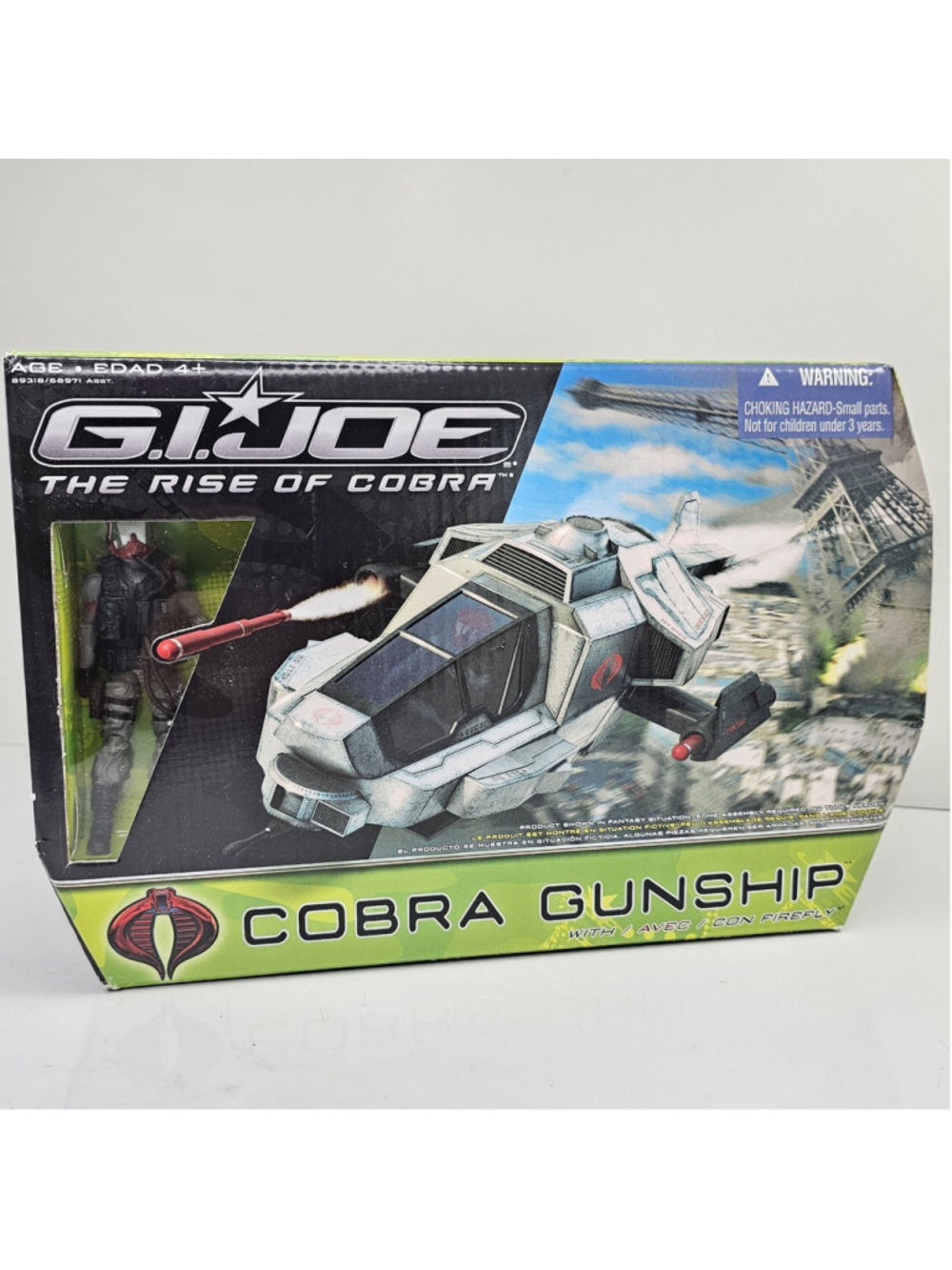 SEALED Hasbro G.I. Joe COBRA Gunship with Firefly - The Rise of Cobra NEW